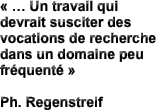 � … Un travail qui